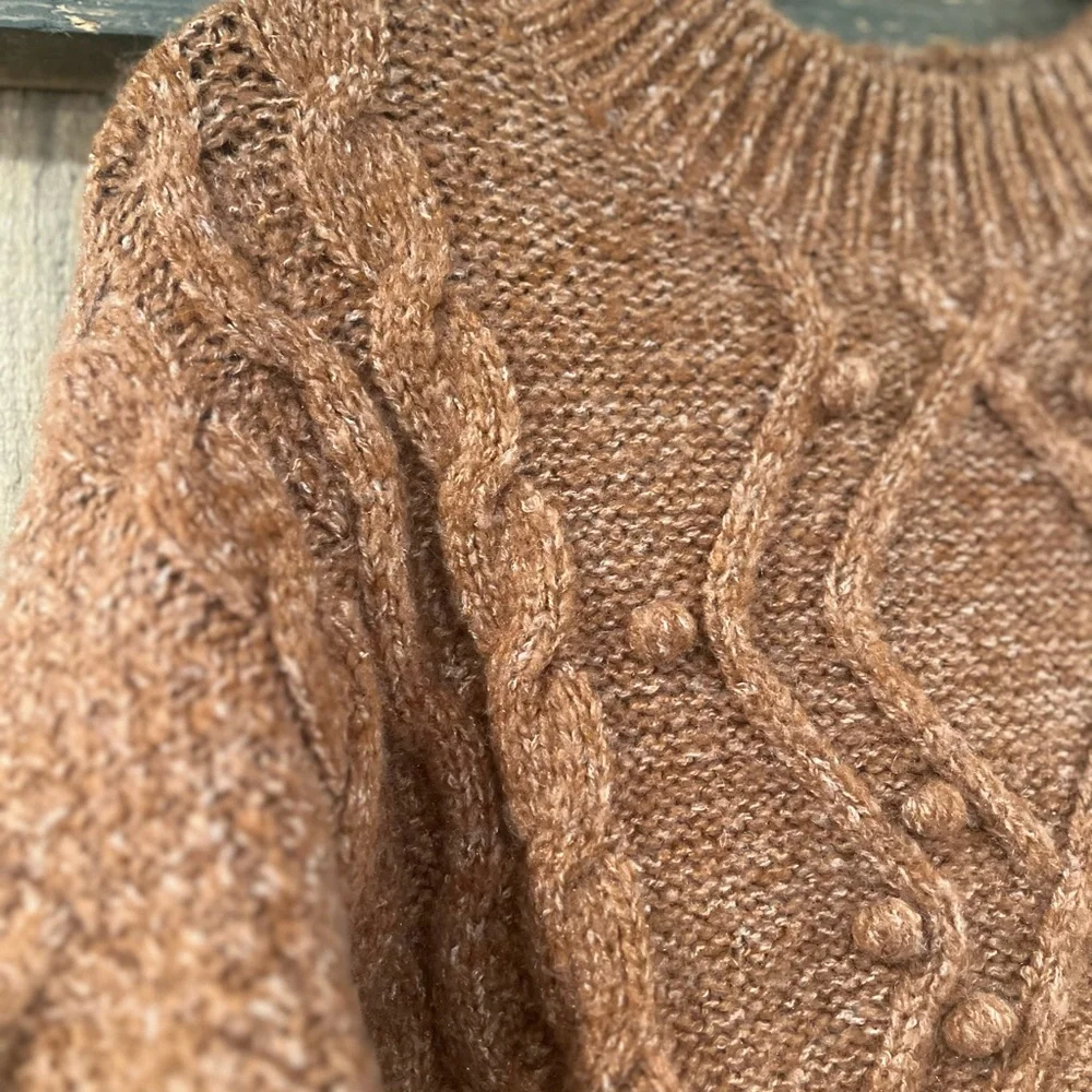Heartloom Hazel Knit Sweater - Rust Brown - Small - Picture 2 of 7